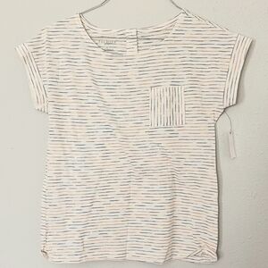 NWT TALBOTS Women Lite Soft Comfy Cotton Poly Tunic Multicolor Striped size PS